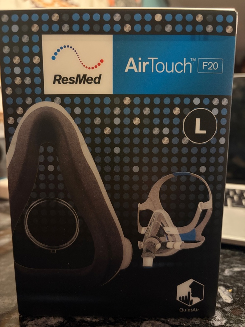 ResMed AirTouch F20 Replacement Cushion & Frame - Black and White